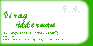 virag akkerman business card